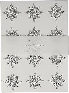 Meri Meri Silver Glitter Star Stickers