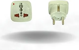 Hasanat Essentials Multi Travel Adaptor Suchko To Universal Power Adapter UK/US/AU to EU Converter With Shutter & Indicator