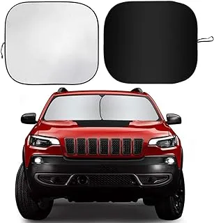 ECVV 2PCS Car Windshield Sun Shade with Storage Pouch Foldable Car Front Window Sunshade Auto Sun Visor Blocks Max UV Rays and Cool Car Interiors (Standard(59x73cm))