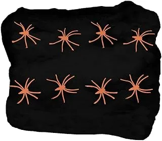 Party Magic Halloween Spider Web Black With 12 Spider 300g