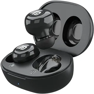 Portronics Harmonics Twins S3 Smart TWS Bluetooth 5.2 Earbuds, Black