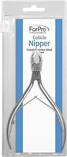 ForPro Cobalt Cuticle Nipper, Stainless Steel Cuticle Nipper for Trimming Cuticles and Hangnails, ¼ Jaw