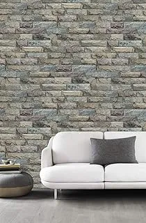 BPA Vinyl 3D Stone Wallpaper Self Adhesive Vintage Textured 45 X 500CM /Roll Wallpaper Peel and Stick for Bedroom Wall Decoration