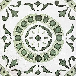 Achim Home Furnishings RTFTV60220 Retro 12x12 Self Adhesive Vinyl Floor Tile Medallion-20 Tiles/20 sq. ft, Green Medallion