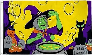 علم BPA Halloween Witchs Brew مقاس 3' x 5' - أعلام عيد الهالوين السعيدة 90 x 150 سم - لافتة 3x5 قدم