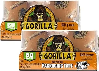 Gorilla Packing Tape Tough & Wide Refill for Moving, Shipping and Storage, 2.83