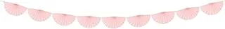 Party Deco Tissue Garland Rosettes, Light Powder Pink