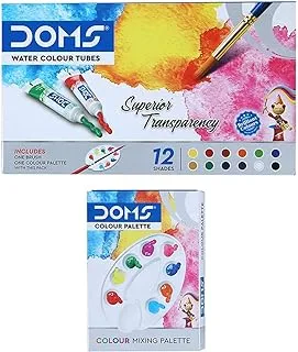 DOMS Water Color Tube 12 Shades (Multicolour) (7768)