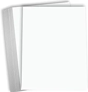 ورق سميك من الورق الأبيض BPA، غلاف بطاقات فارغ ثقيل الوزن رطل 250 حزمة بيضاء، 8.5 × 11 بوصة