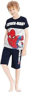 Marvel 2S20023-6Y Boy's Bermuda, 6 Year Size, Grey/Navy