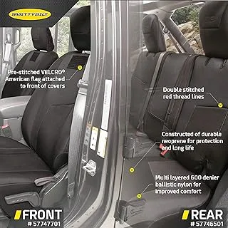 Smittybilt Front G.E.A.R. Gen2 Custom fit Seat Covers - Jeep Wrangler Unlimited JL 4-Door (2018-2022) / Jeep Gladiator JT (2020-2022) Part S-B57747701