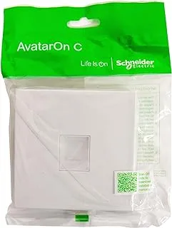 غطاء مقبس البيانات Avataron C من شنايدر إلكتريك بدون وحدة E8731RJSC_WE، عصابة واحدة، أبيض RJ45