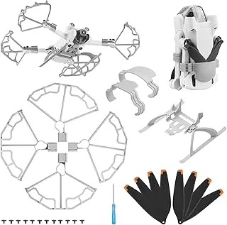 مراوح لـ DJI Mini 3 Pro Propeller Guard ملحقات الساق لمعدات الهبوط مراوح حامل الحرس إجمالي 15 قطعة لمجموعة ملحقات DJI Mini 3 Pro Drone