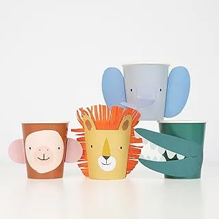 Meri Meri Animal Parade Character Cups 8-Pieces, Multicolor