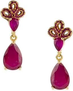 Teardrop Pink Stone Earrings