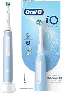 Oral-B Oral B iO3 Series 3 Rechargeable Electric Toothbrush, 3 Smart Modes. iO Technology, Artificial Intelligence, Optimal Pressure Control iOG3.1A6.0 - Blue