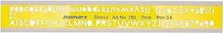 Isomars Technoart Lettering Guide Drawing Template Stencil, 7 mm Size