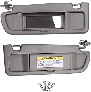 B.ZSSY Pair of Sun Visors Driver or Passenger Side Sunvisor with Vanity Mirror Compatible for 2006-2011 Honda Civic Sun Protection Visor Replace for 83280-SNA-A01ZA 83230-SNA-A01ZA(Dark Gray)