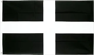 BPA Saint Piran's Flag 2' x 3' - Cornwall Flags 60 x 90 cm - Banner 2x3 ft