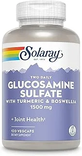 Solaray Glucosamine Sulfate 1500 mg with Turmeric & Boswellia Veg Capsules 120's