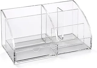 bpa Clear Acrylic Desk Organiser,130mm x 250mm x 120mm