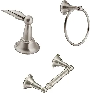 Moen DN6893BN Sage Collection مجموعة أدوات الحمام المزخرفة 3 قطع، النيكل المصقول