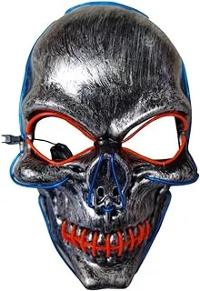 Mad Toys Light Up Skull Mask Halloween Accessory, Cosplay Spooky Halloween, Dress Up, Theme Party, Roleplay Costume Accessory, One Size Adult Standard Size