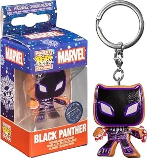 Funko Pop! Keychain: Marvel Holiday - Black Panther - Marvel Comics Novelty Keyring - Collectable Mini Figure - Stocking Filler - Gift Idea - Official Merchandise - Comic Books Fans - Backpack Decor