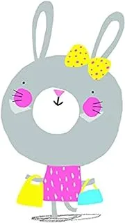 Rachel Ellen designs Tutti Frutti Shopping Bunny Greeting Card