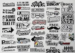 41Pcs Car Sticker Racing Decale for Cars Motorcycle Helmet Reflex Decals Graphics Drift Slammed Race Funny Truck Stickers Car Side Decals