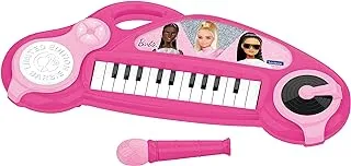 Lexibook Barbie, Electronic piano for children with light effects, microphone, drums, built-in speaker, demo tunes, DJ player, pink, K704BB