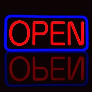 BPA 21'' X 10'' New Ultra Bright LED Neon Open Sign - Remote Controlled