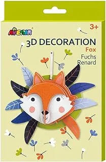 Avenir 3D Decoration - Fox Kit | Turn Your Wall into a Zoo! Create 3D Decorations with Pre-Cut Cardboard Puzzle Pieces | Thoughtful and Creative Gift Option for Kids 3+