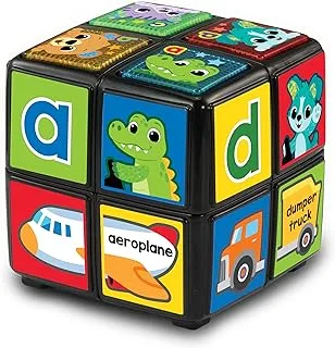 VTech Baby Twist & Teach Animal Cube, Baby Sensory Toy with Music, Lights, Colours, Baby Interactive, Educational Gift Suitable for 18, 24, 36 months Boys & Girls, English Version