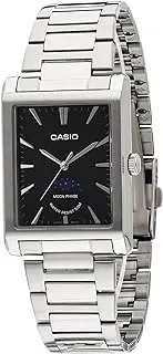 Casio Men's Watch - MTP-M105D-1AVDF Black Dial, Silver Band