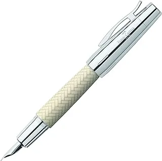 Faber-Castell Fount pen e-motion resin Parquet Ivory M, Made in Germany