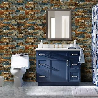 BPA brick pattern wallpaper, 600cm*45cm peeling and self-adhesive wallpaper, bedroom and living room decoration 3D brick pattern wallpaper, furniture wall decoration PVC wall sticker (910633)