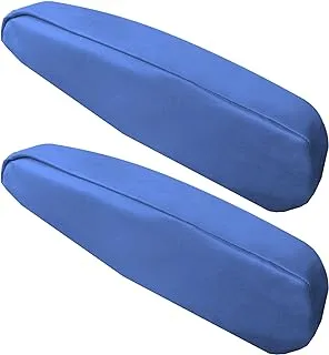 FH Group Premium Faux Leather Armrest Cover Semi-Universal Fit, One Pair, Set of 2 Blue