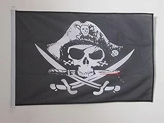 BPA Pirate Deadman Chest Triconner Flag 2' x 3' for Outdoor - Pirates Flags 90 x 60 cm - Banner 2x3 ft Knitted Polyester with Rings