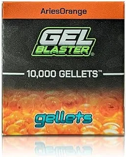 Gel Blaster Gellets - all natural, non-toxic - 2 Pack of Gel Blaster re-fill ammo is 10,000 rounds of fun - 10k Refill in 5L- Aries Orange