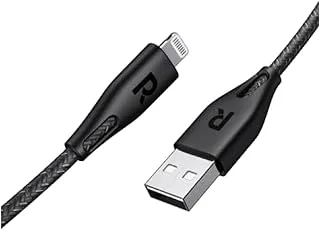 راف باور - كيبل USB A إلى Lightning، طول 2 متر، أسود