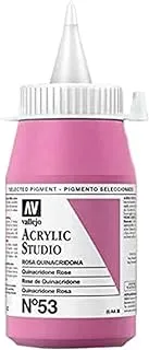 Vallejo 23053 Studio Acrylic Color 500 ml, Quinacridone Rose