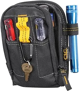 CLC Custom Leathercraft 1504 Multi-Purpose Carry-All Tool Pouch, 9-Pocket,Black,Small