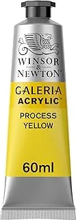 Winsor & Newton Galeria Acrylic Process Yellow 60ml tube with even consistency, non-fading, high coverage, rich in colour pigments