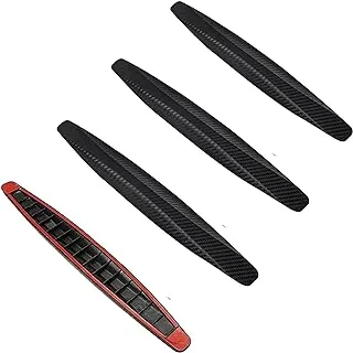 Sulfar Car Bumper Protector Strip, Front and Back Corner Bumper Guard for Car Anti Collision Strips, Universal Bumper Protector Trim Tape 40x5CM (Black)4 Packs