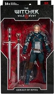 McFarlane Toys The Witcher Geralt of Rivia Viper Armor Action Figure with Accessories (Teal,7in)