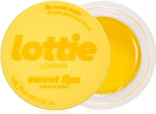 lottie LONDON Sweet Lips - Mango Sorbet Lip Balm Scrub 9g - Moisturize dry, chapped & flaky lips - Nourishing Lip Scrub Balm