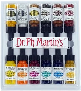 Dr. Ph. Martin's Spectralite Private Collection Liquid Acrylics Bottles, 0.5 oz, Set of 12 (Set 3)