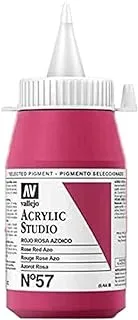 Vallejo 23057 Studio Acrylic Color 500 ml, Rose Red Azo