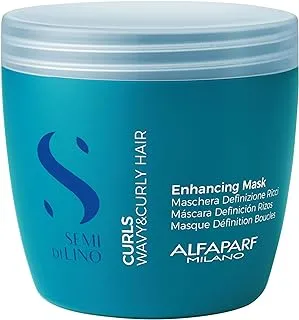 Alfaparf Milano Semi Di Lino Curls Enhancing Mask for Wavy and Curly Hair - Hydrates and Nourishes - Reduces Frizz - Protects Against Humidity - Vegan-Friendly Formula - 16.9 oz.